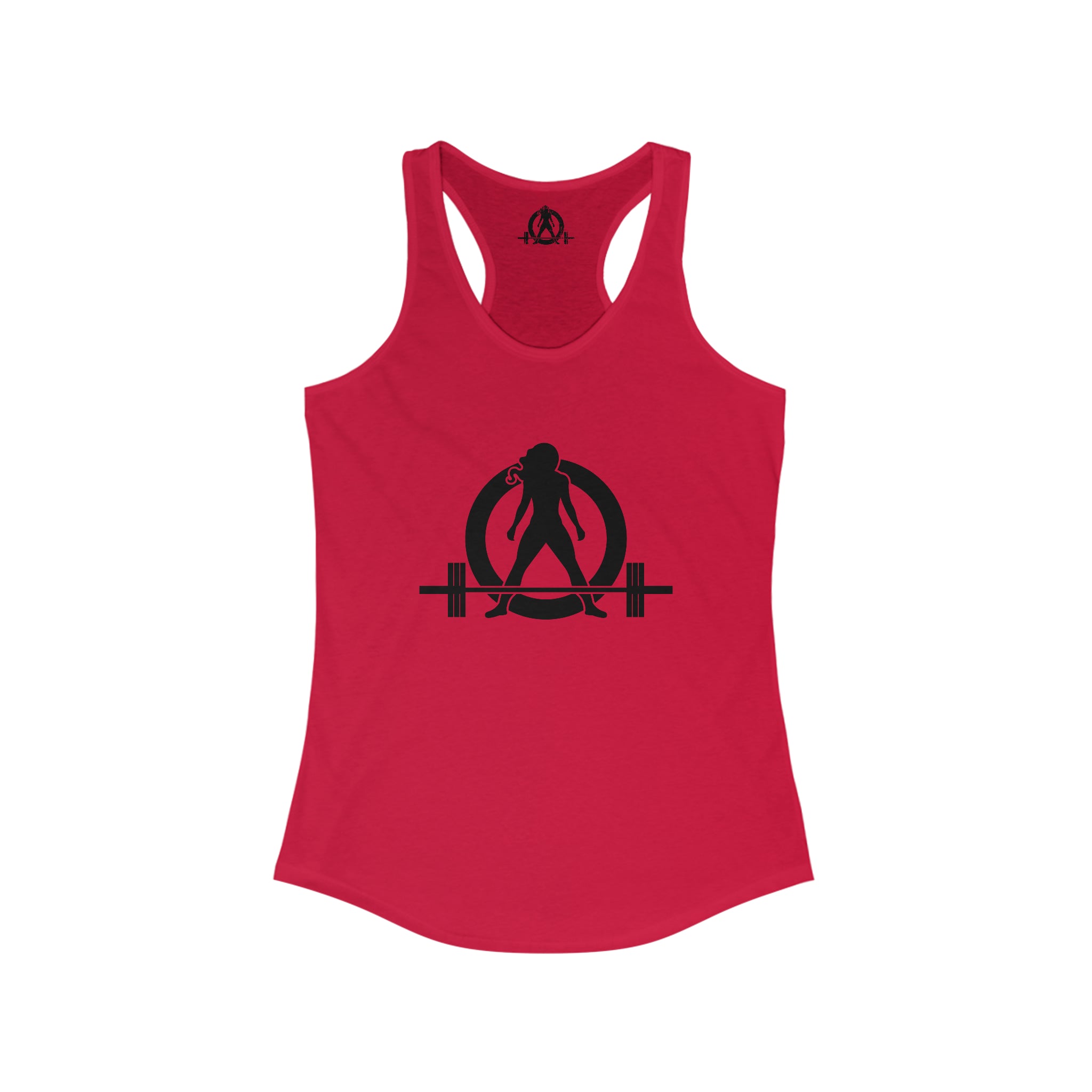 45 + 45 = 135 - Women's Ideal Racerback Tank - Black Print Front & Back