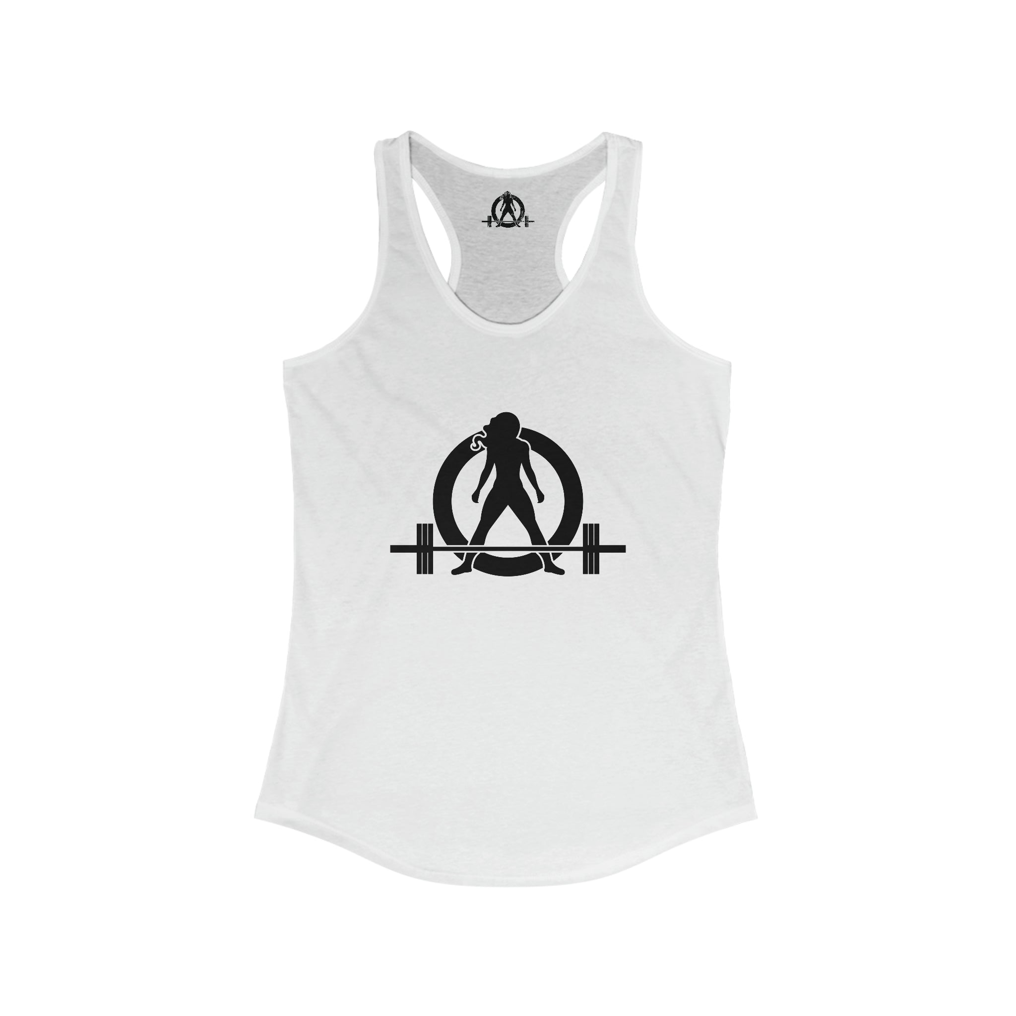 45 + 45 = 135 - Women's Ideal Racerback Tank - Black Print Front & Back