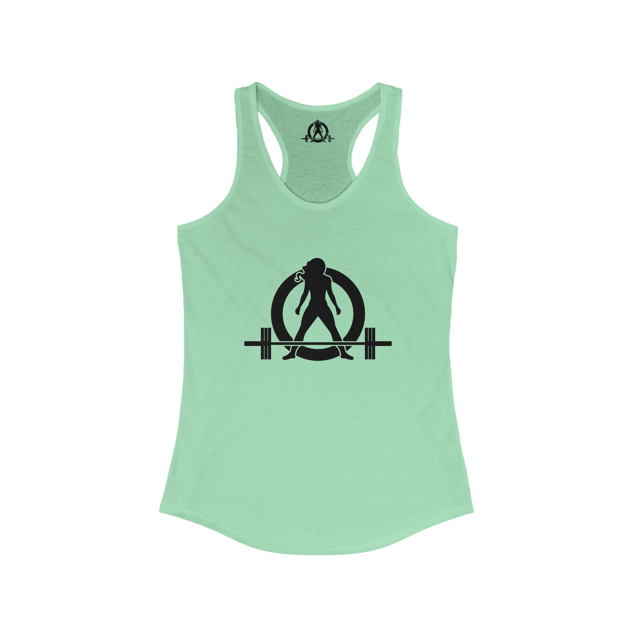45 + 45 = 135 - Women's Ideal Racerback Tank - Black Print Front & Back