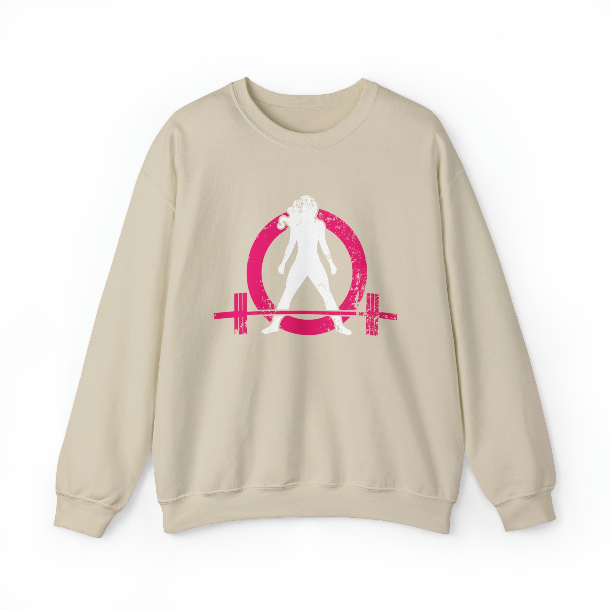 Distressed Logo - Unisex Heavy Blend™ Crewneck Sweatshirt - Inverted Color Logo