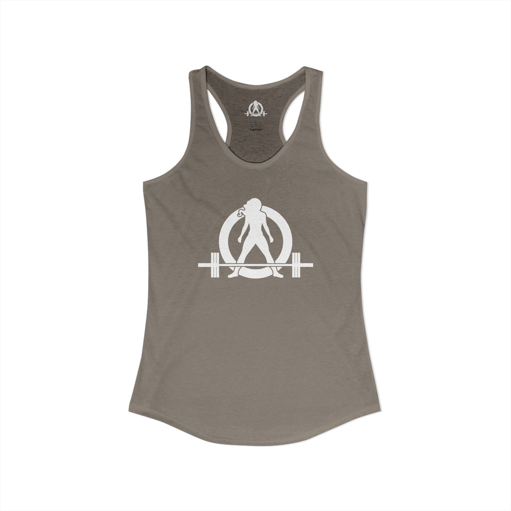 Everything Hurts & I'm Hungry - Women's Ideal Racerback Tank - White Print Front & Back