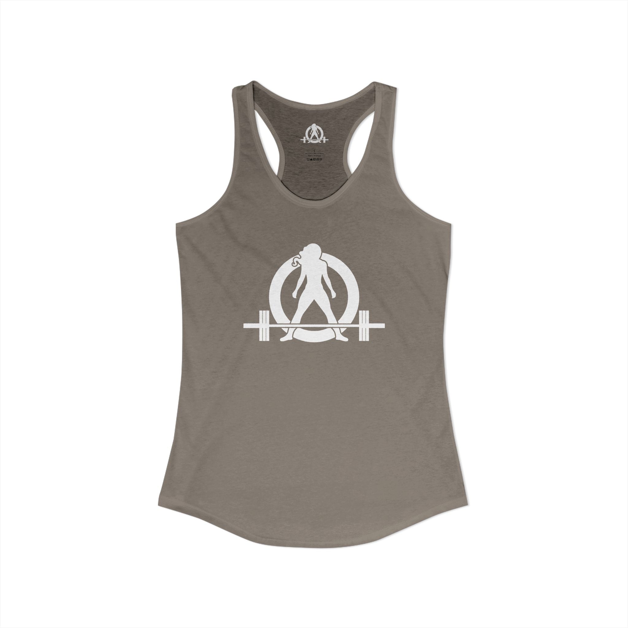 Everything Hurts & I'm Hungry - Women's Ideal Racerback Tank - White Print Front & Back