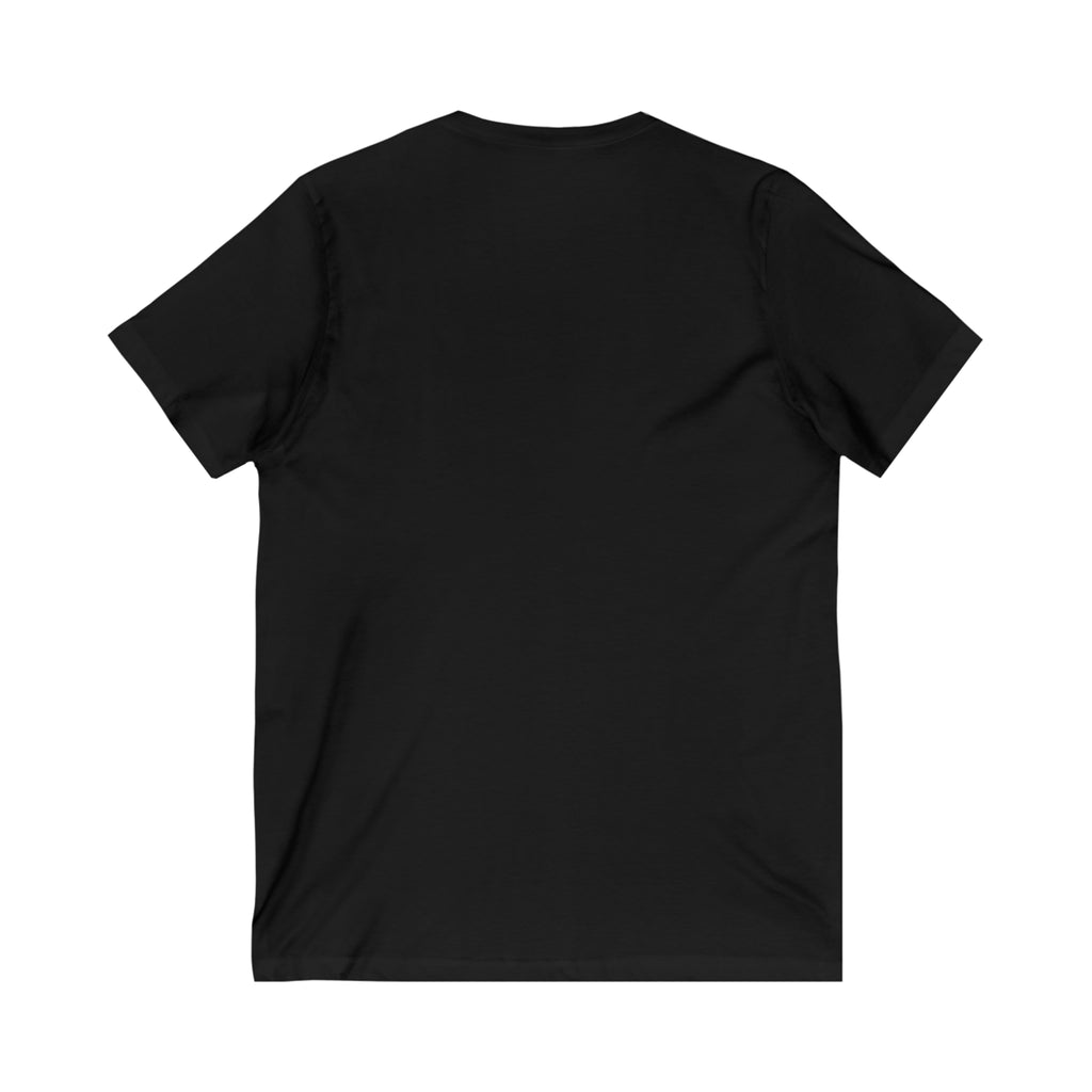 Goal Weight Strong AF - Unisex Jersey Short Sleeve V-Neck Tee - Front White Print