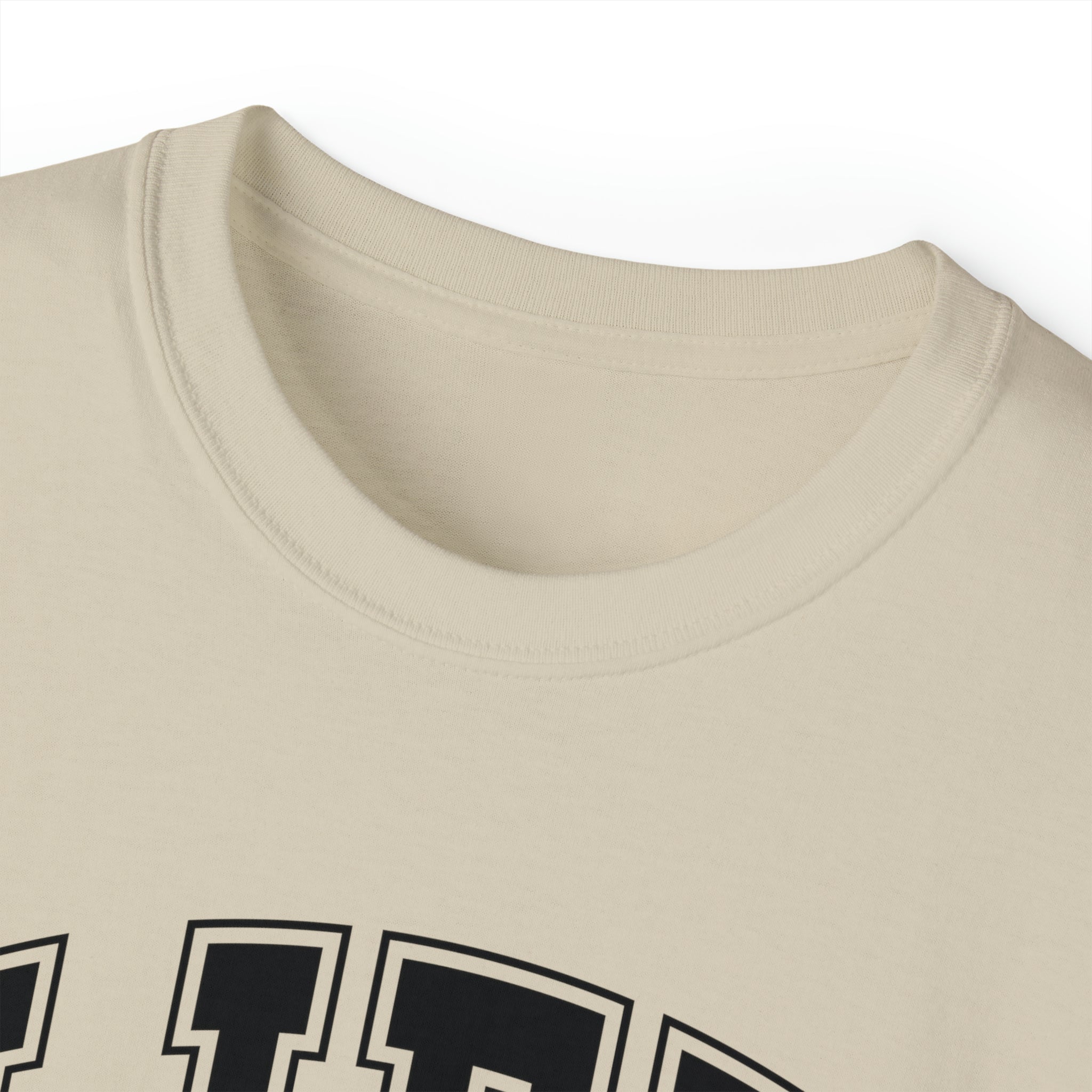 Lift Like A Girl - Unisex Ultra Cotton Tee - Front Black Logo - Plain Back
