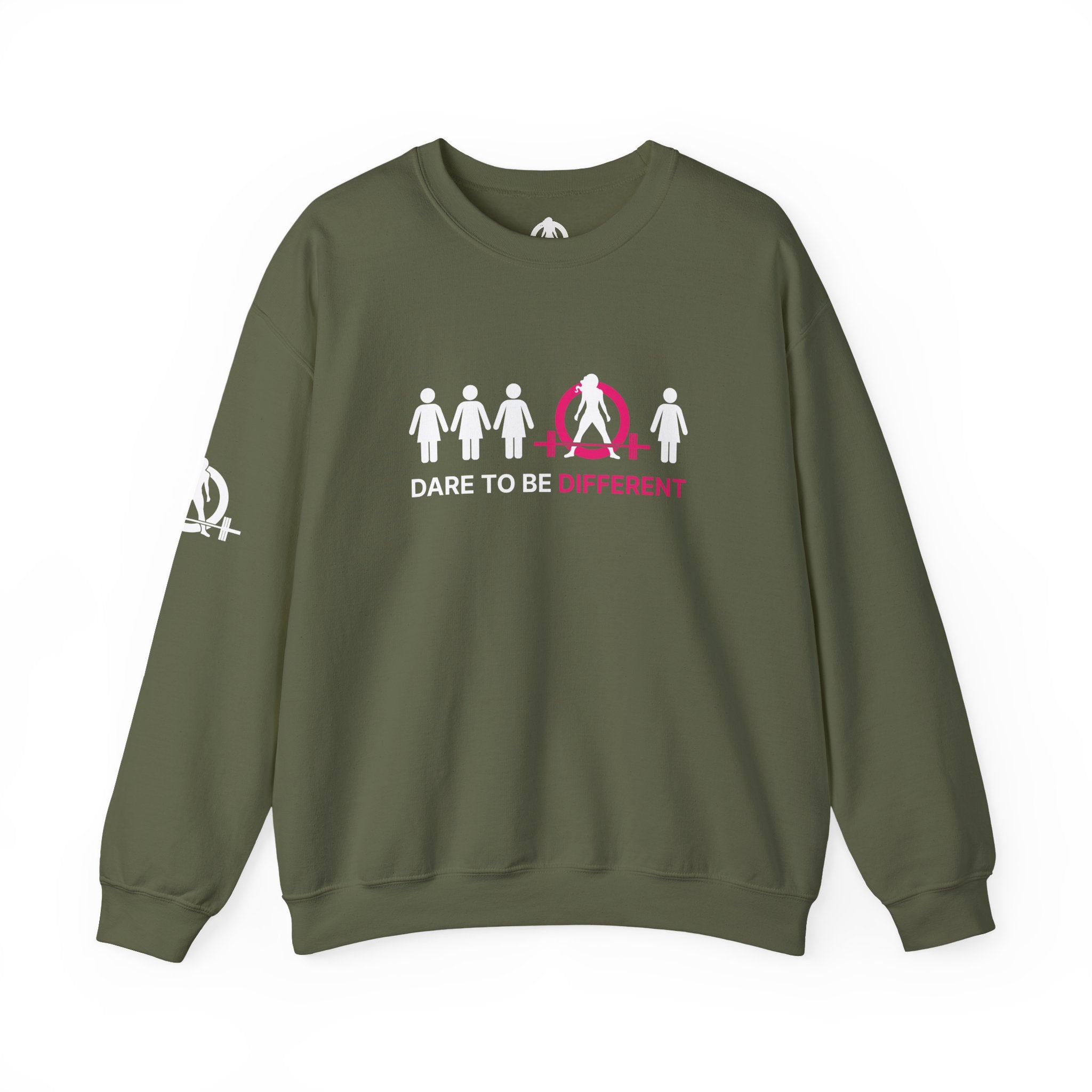 Dare To Be Different - Deadlift - Unisex Heavy Blend™ Crewneck Sweatshirt - Front  Logo Plain Back