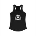 WWLW Distressed White Logo - Racer Back Tank Top - Women's Ideal Racerback Tank - Plain Back