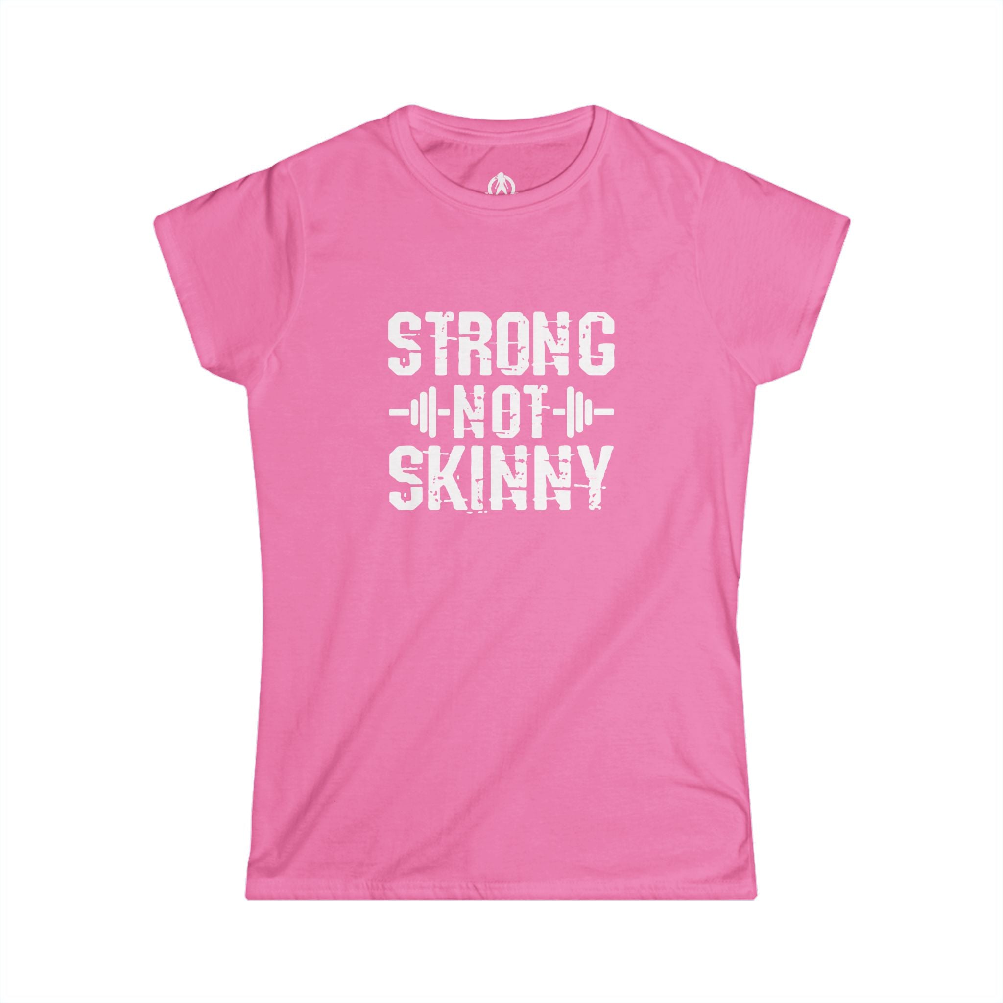 Strong Not Skinny – Women’s Softstyle Tee (Distressed Logo)