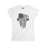 USA Barbell - Women's Softstyle Tee - Black Front Logo