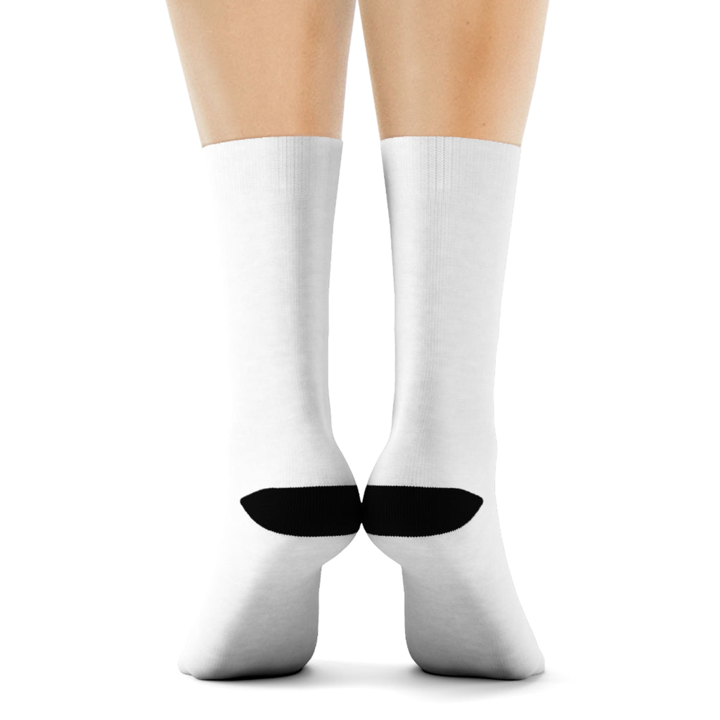 Coffee & Barbells - Socks - White with Black Logo