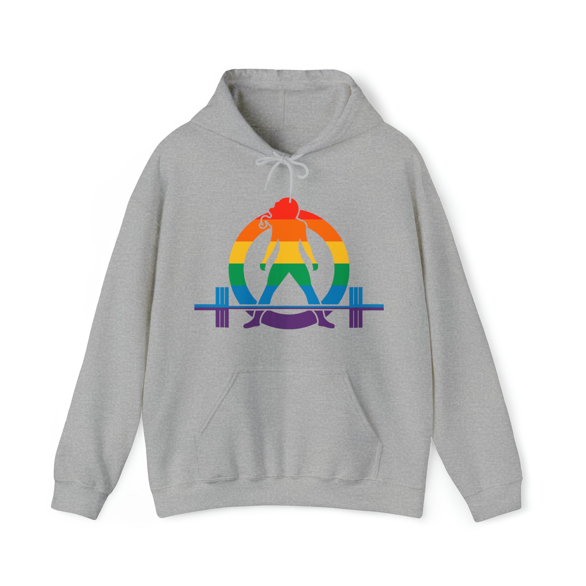 Strong Not Skinny - Pride Color Logo - Unisex Heavy Blend Hooded Sweatshirt