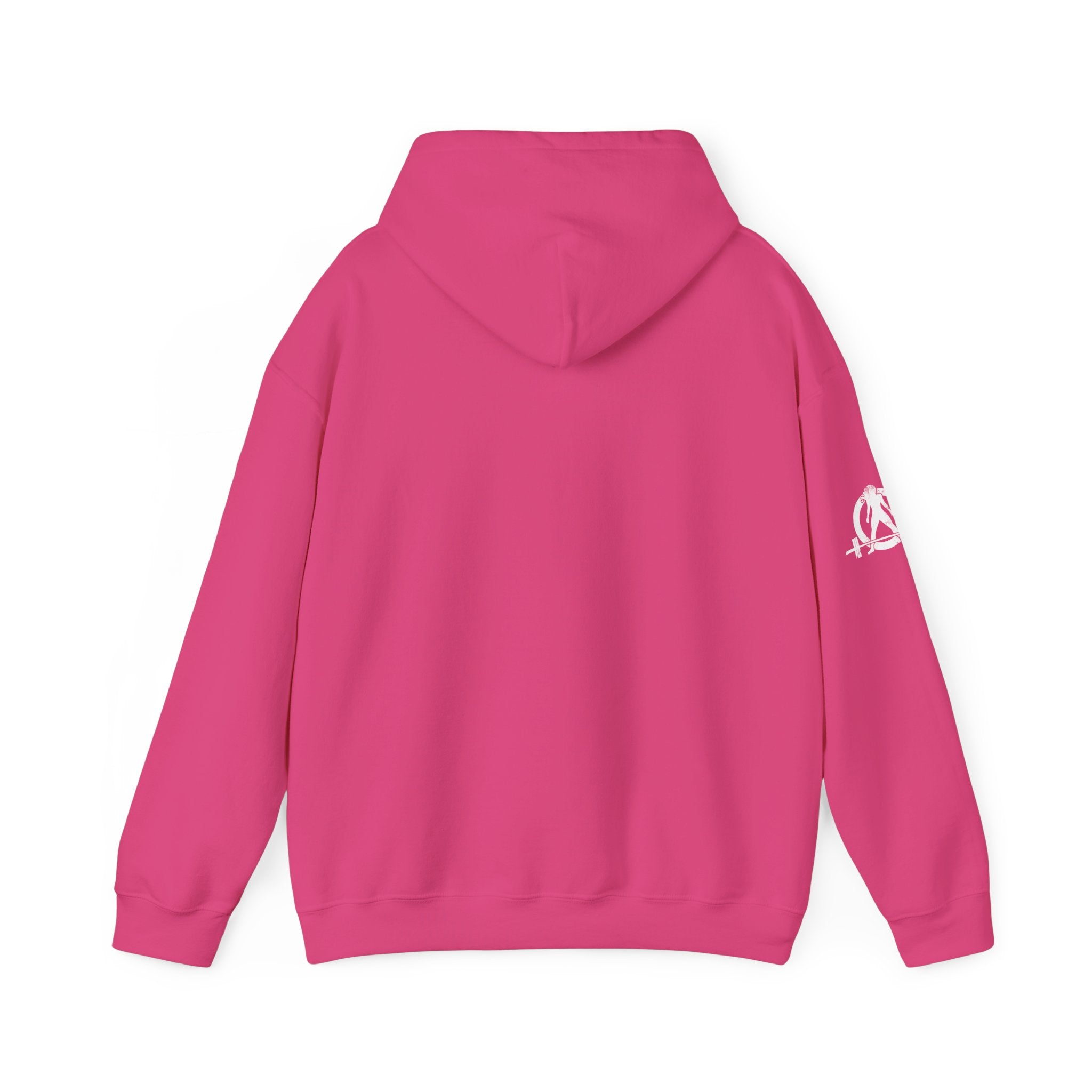 Cardio = Lift Weights Faster - Unisex Heavy Blend Hooded Sweatshirt - White Print on Front