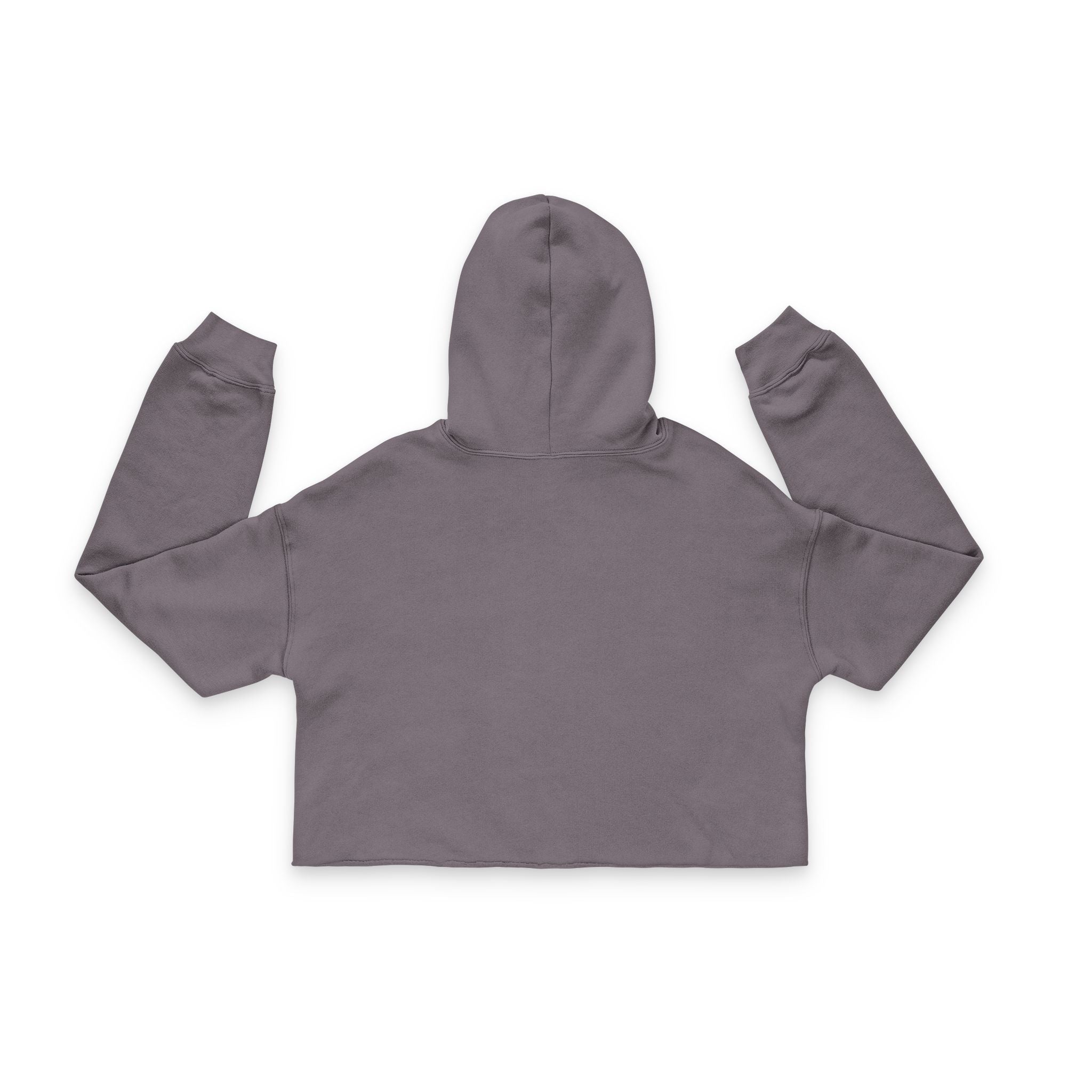 Stylish Women's Cropped Hoodie - White Classic Logo