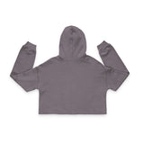 Stylish Women's Cropped Hoodie - White Classic Logo