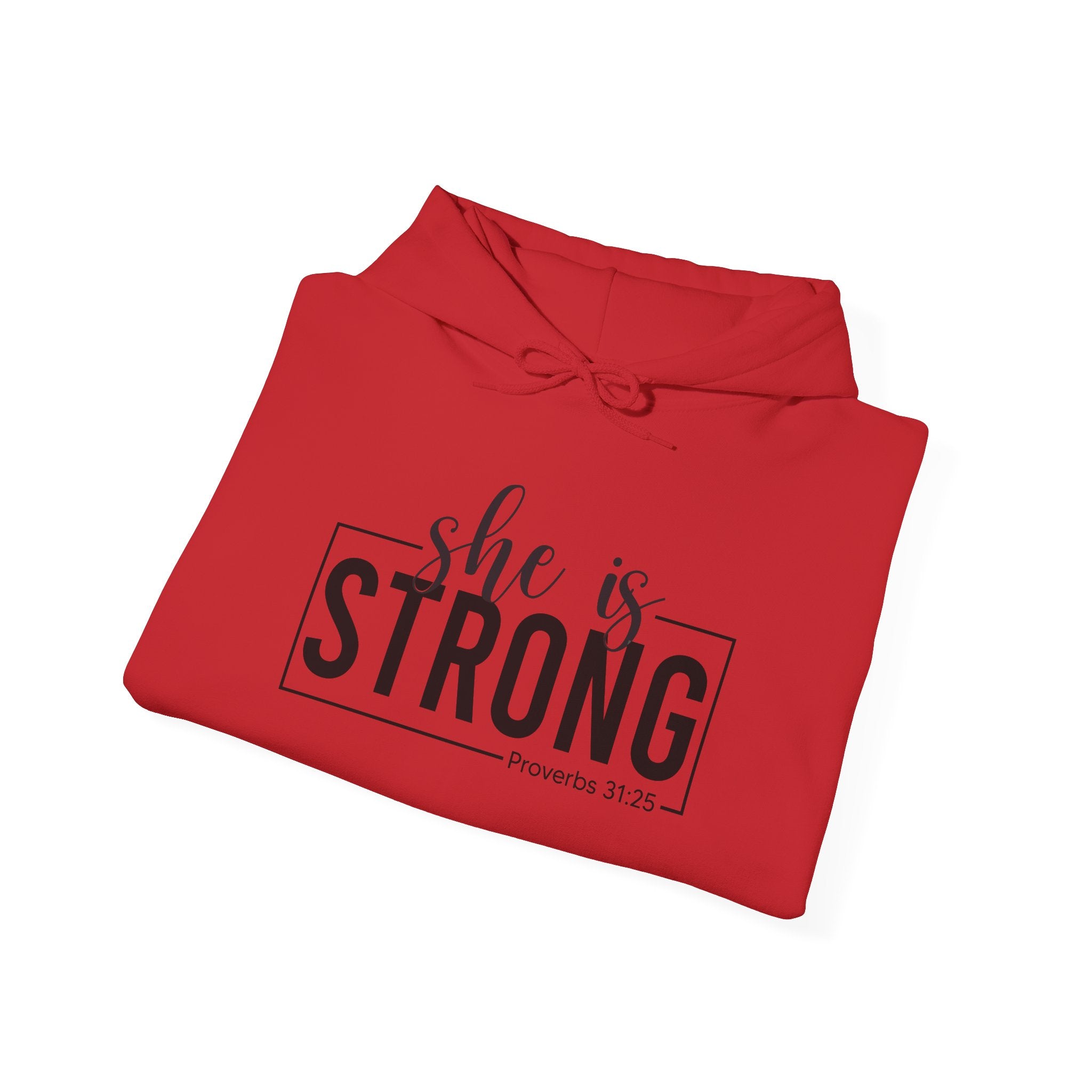She is Strong - Unisex Heavy Blend Hooded Sweatshirt - Dark Logo