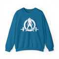 Unisex Heavy Blend™ Crewneck Sweatshirt - Distressed Logo - Plain Back