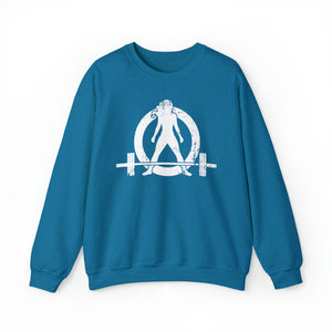 Unisex Heavy Blend™ Crewneck Sweatshirt - Distressed Logo - Plain Back