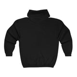 Unisex Heavy Blend Full Zip Hooded Sweatshirt - Front Chest White Logo - Plain Back