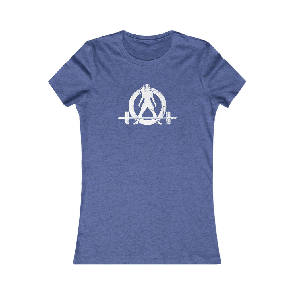 Distressed - Women's Favorite Tee - White Distressed Logo Front - Plain Back