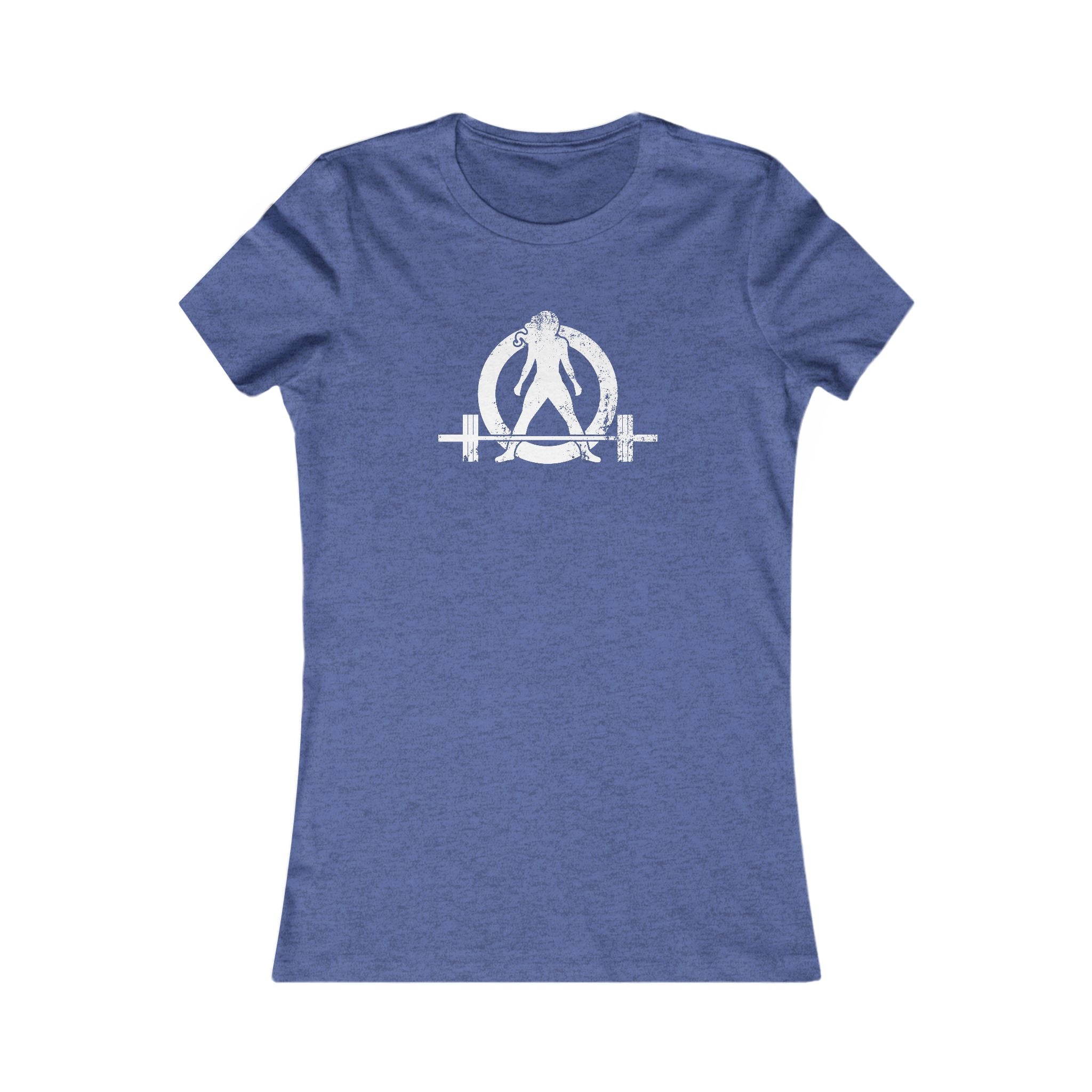 Distressed - Women's Favorite Tee - White Distressed Logo Front - Plain Back