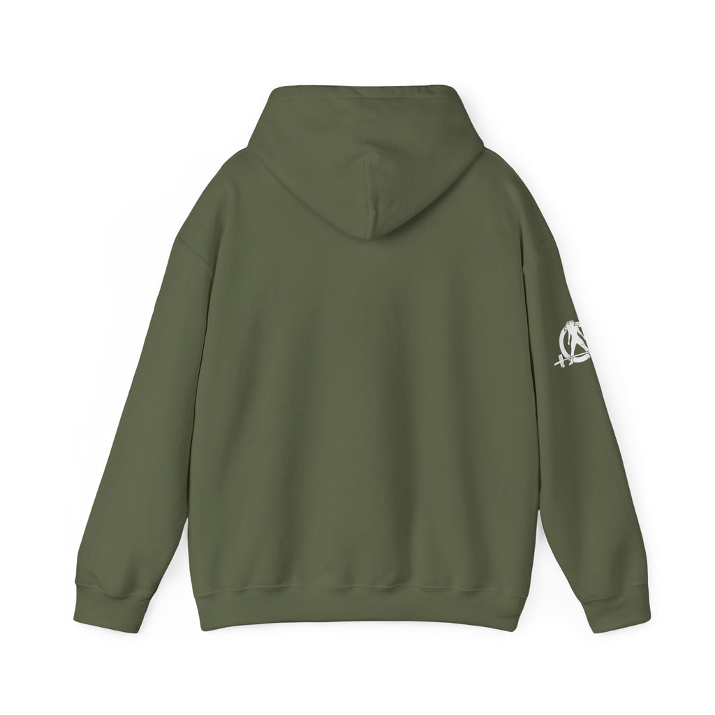 Lift Heavy Pet Cats - Unisex Heavy Blend Hooded Sweatshirt - White Logo
