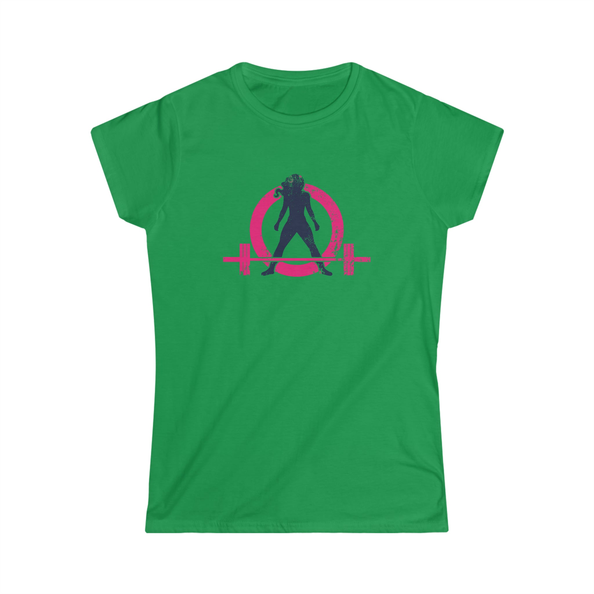 Strong Not Skinny - Women's Softstyle Tee - Distressed Color Logo & Back