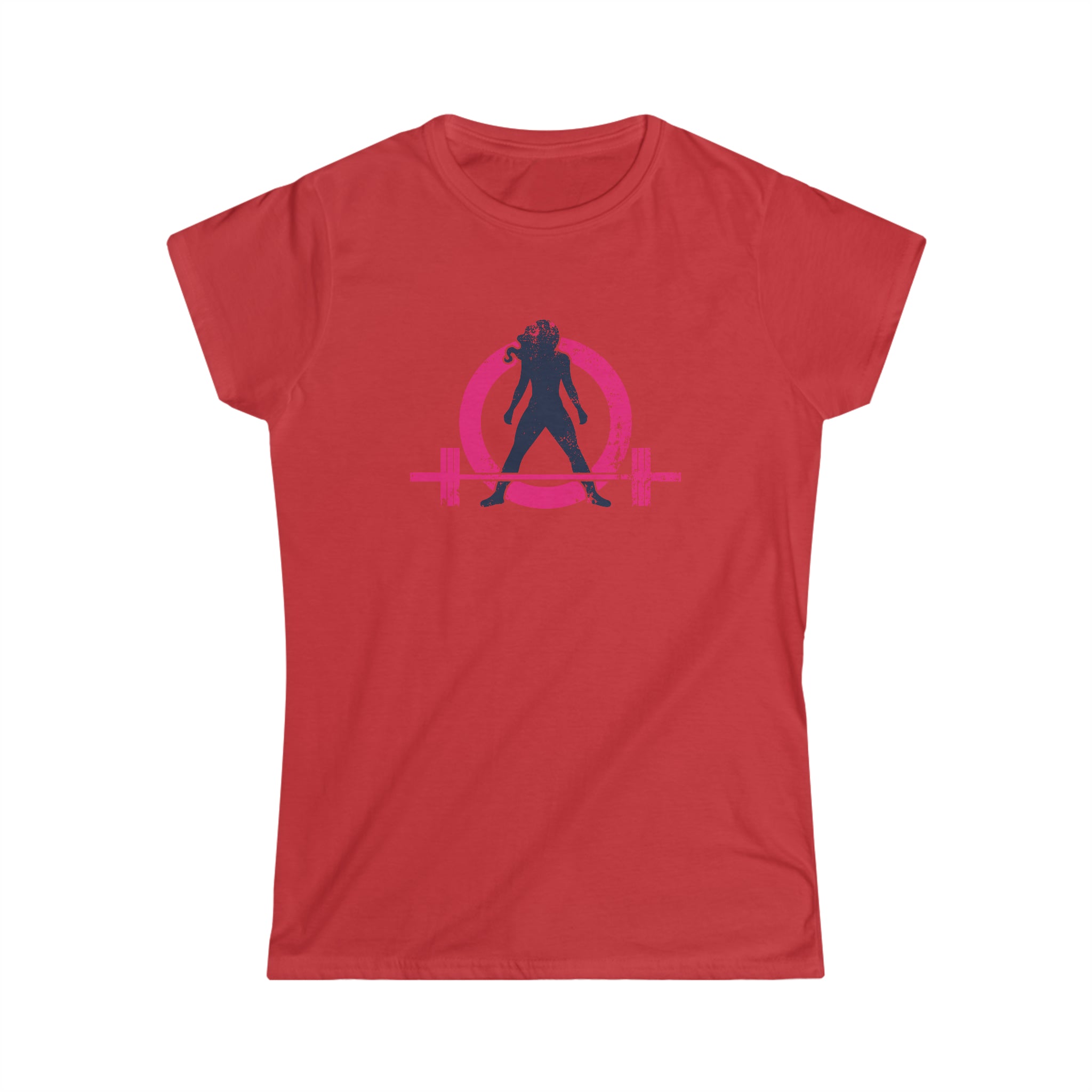 Strong Not Skinny - Women's Softstyle Tee - Distressed Color Logo & Back