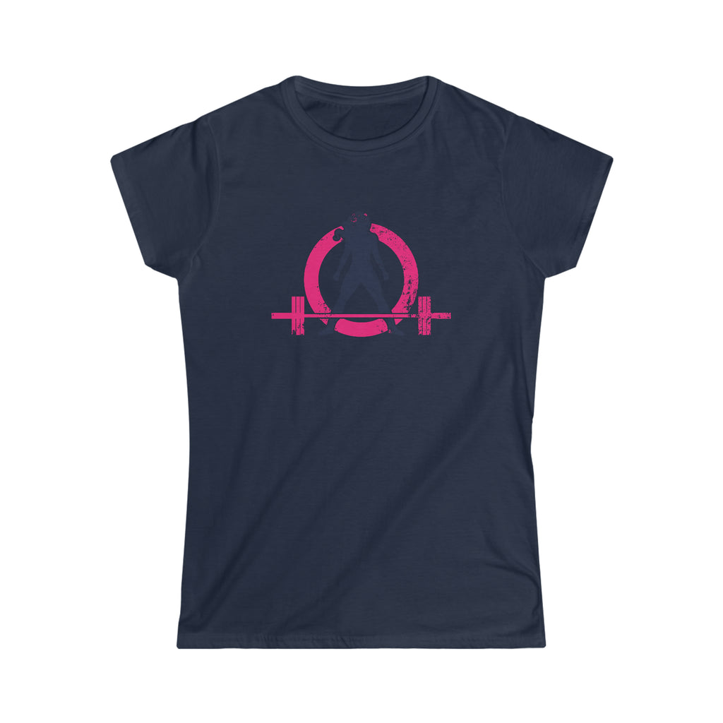 Strong Not Skinny - Women's Softstyle Tee - Distressed Color Logo & Back