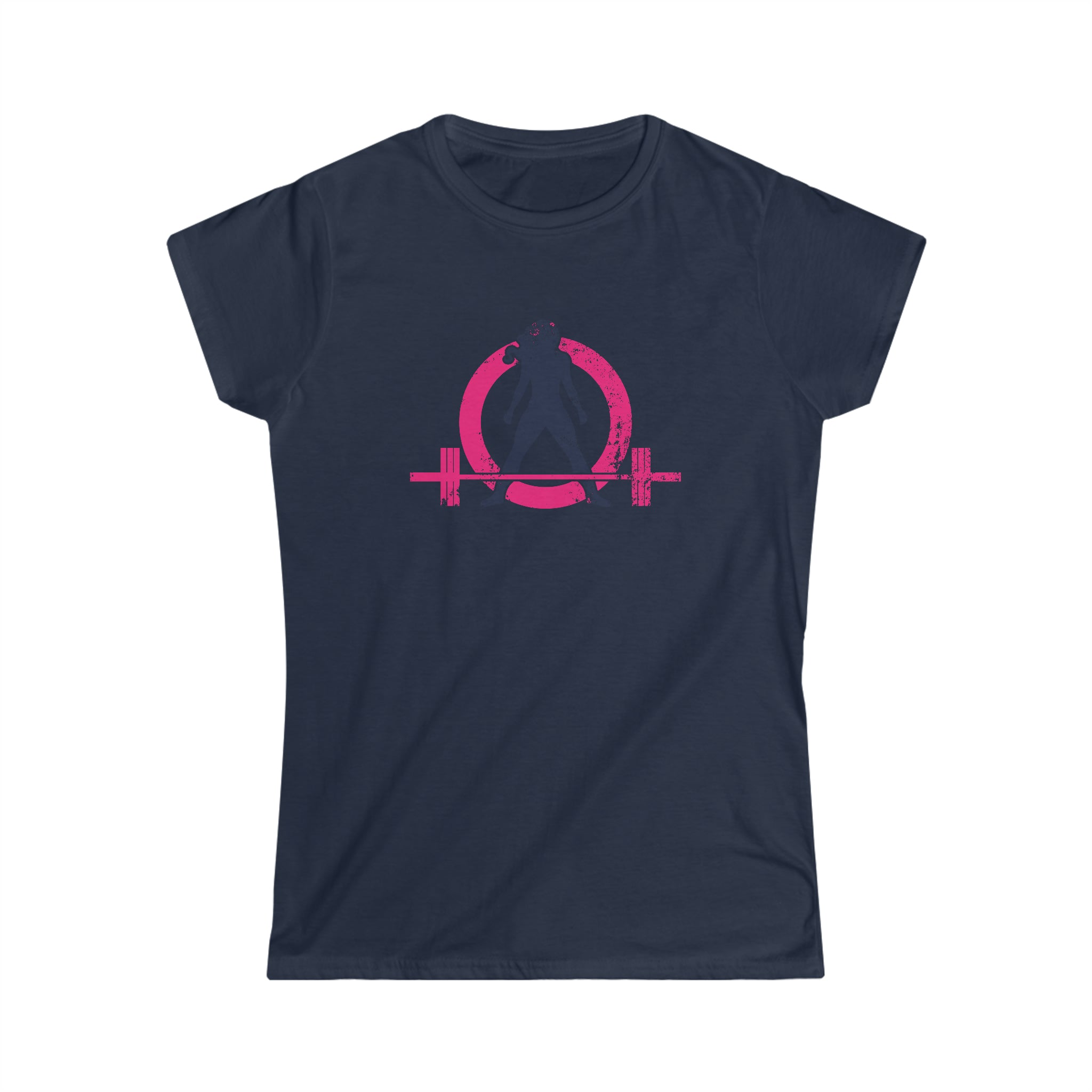 Strong Not Skinny - Women's Softstyle Tee - Distressed Color Logo & Back