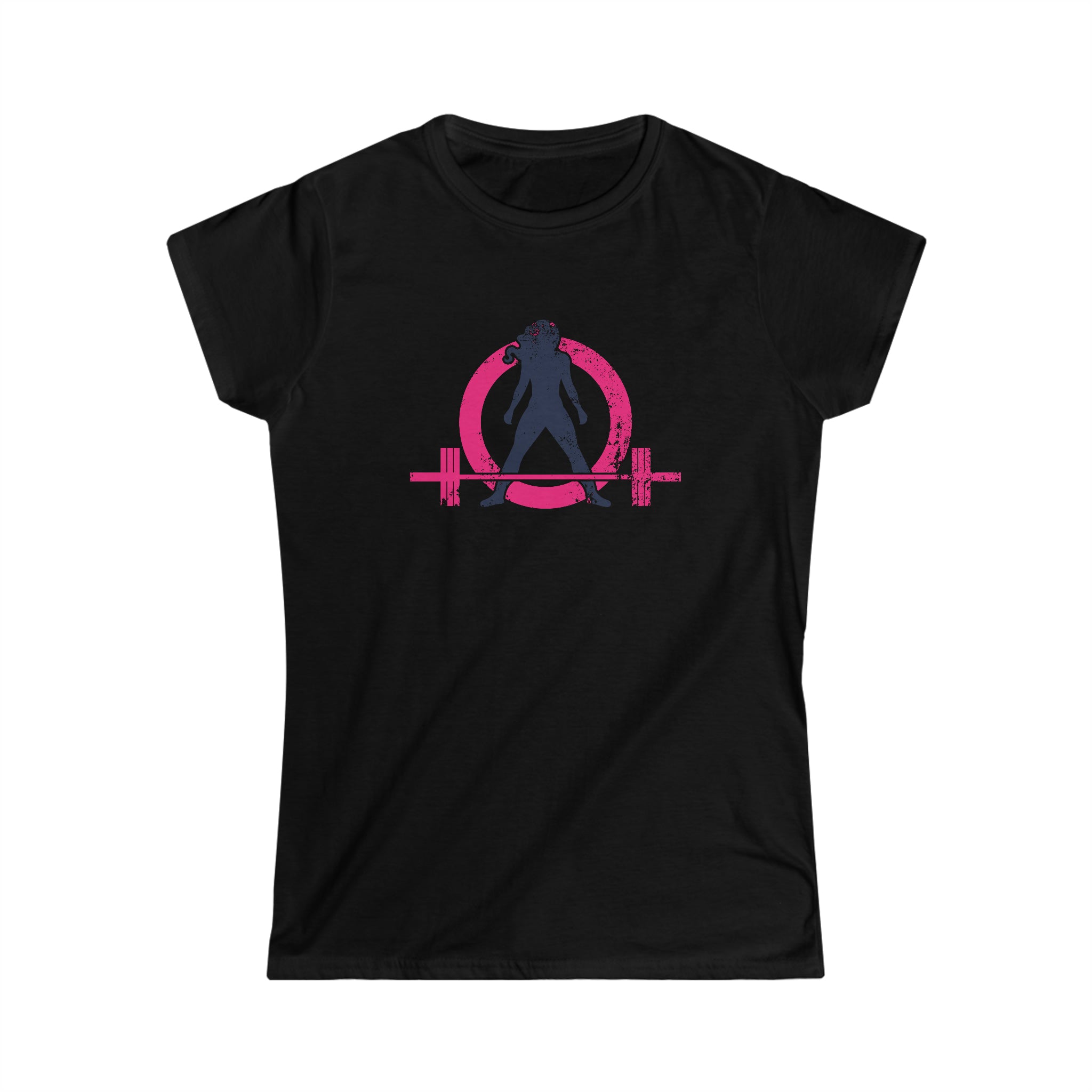 Strong Not Skinny - Women's Softstyle Tee - Distressed Color Logo & Back