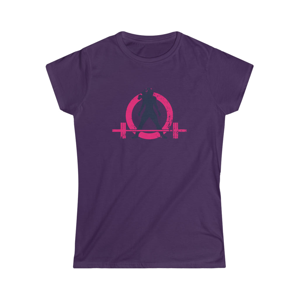 Strong Not Skinny - Women's Softstyle Tee - Distressed Color Logo & Back