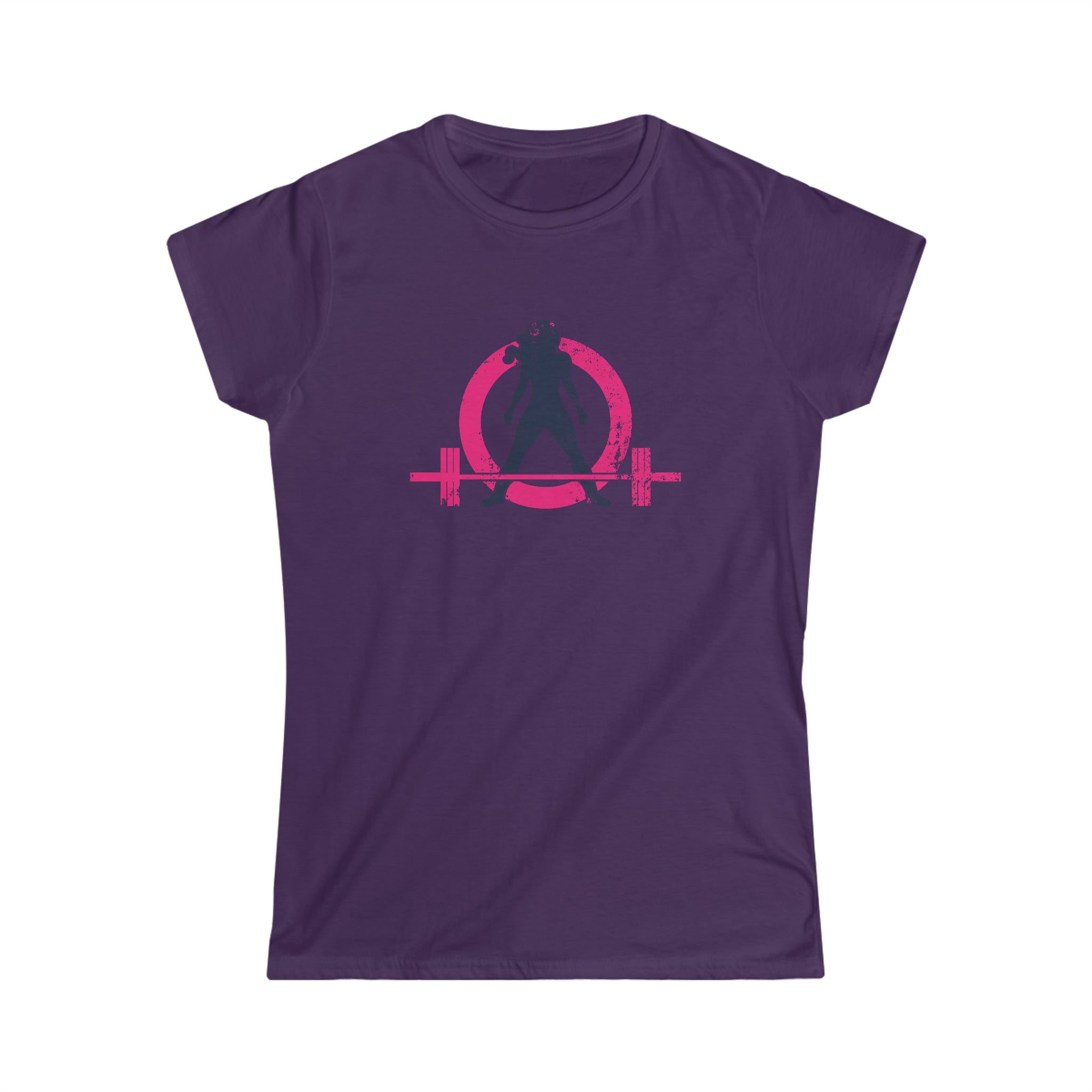 Strong Not Skinny - Women's Softstyle Tee - Distressed Color Logo & Back