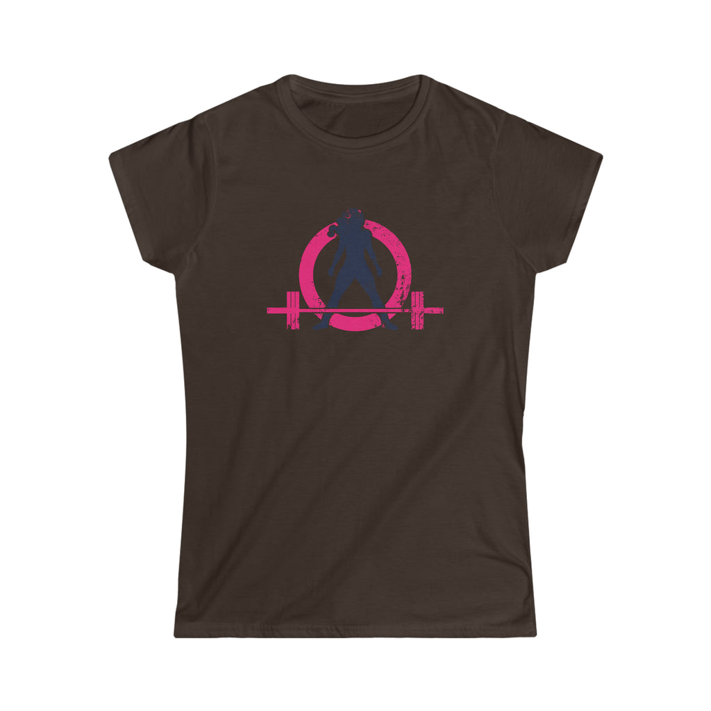 Strong Not Skinny - Women's Softstyle Tee - Distressed Color Logo & Back