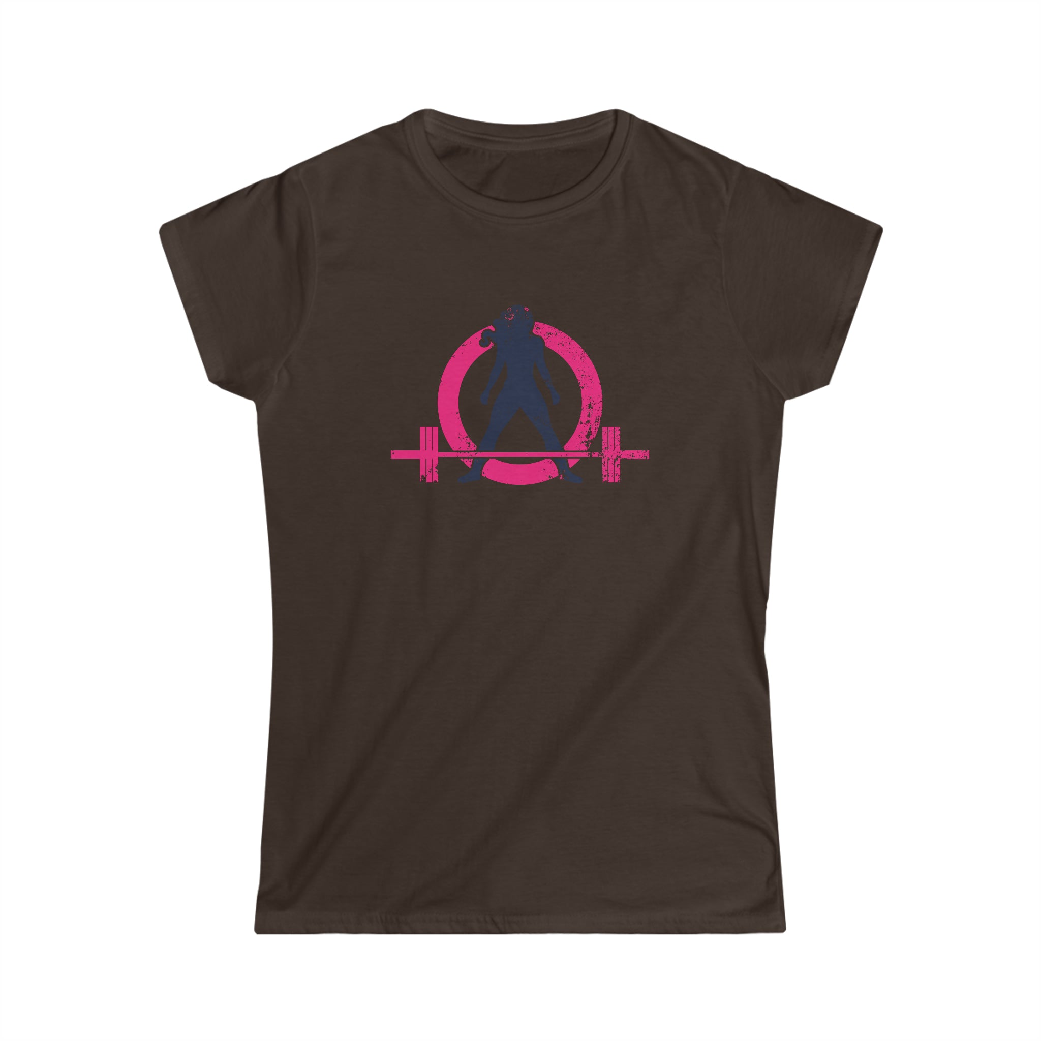 Strong Not Skinny - Women's Softstyle Tee - Distressed Color Logo & Back