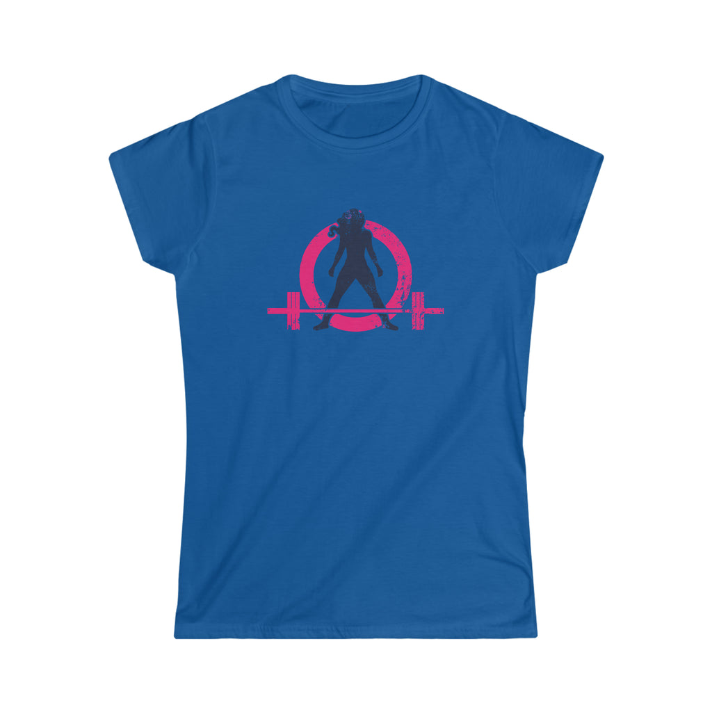 Strong Not Skinny - Women's Softstyle Tee - Distressed Color Logo & Back
