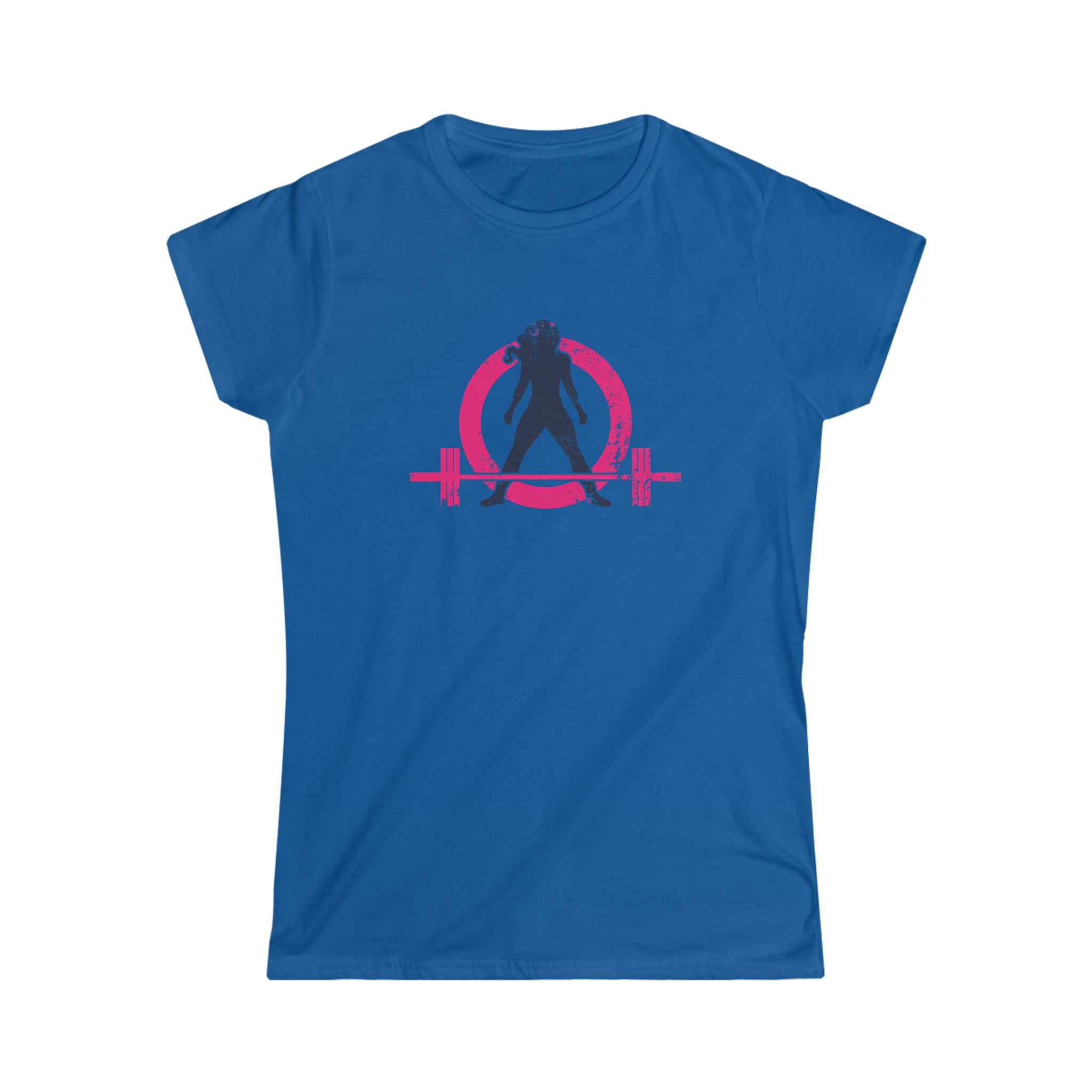 Strong Not Skinny - Women's Softstyle Tee - Distressed Color Logo & Back