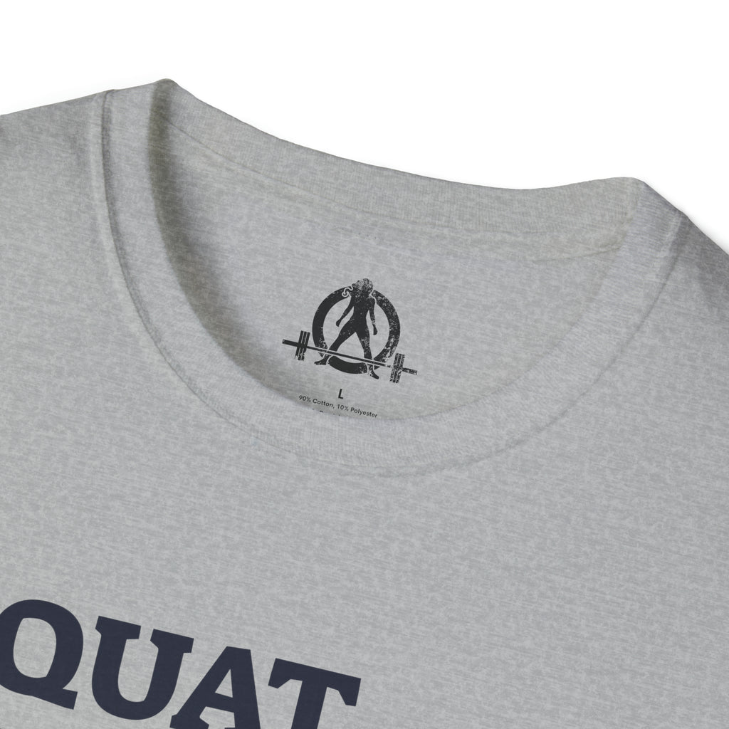 Squat Bench Deadlift Repeat - Unisex Softstyle T-Shirt - Pink - Plain Back