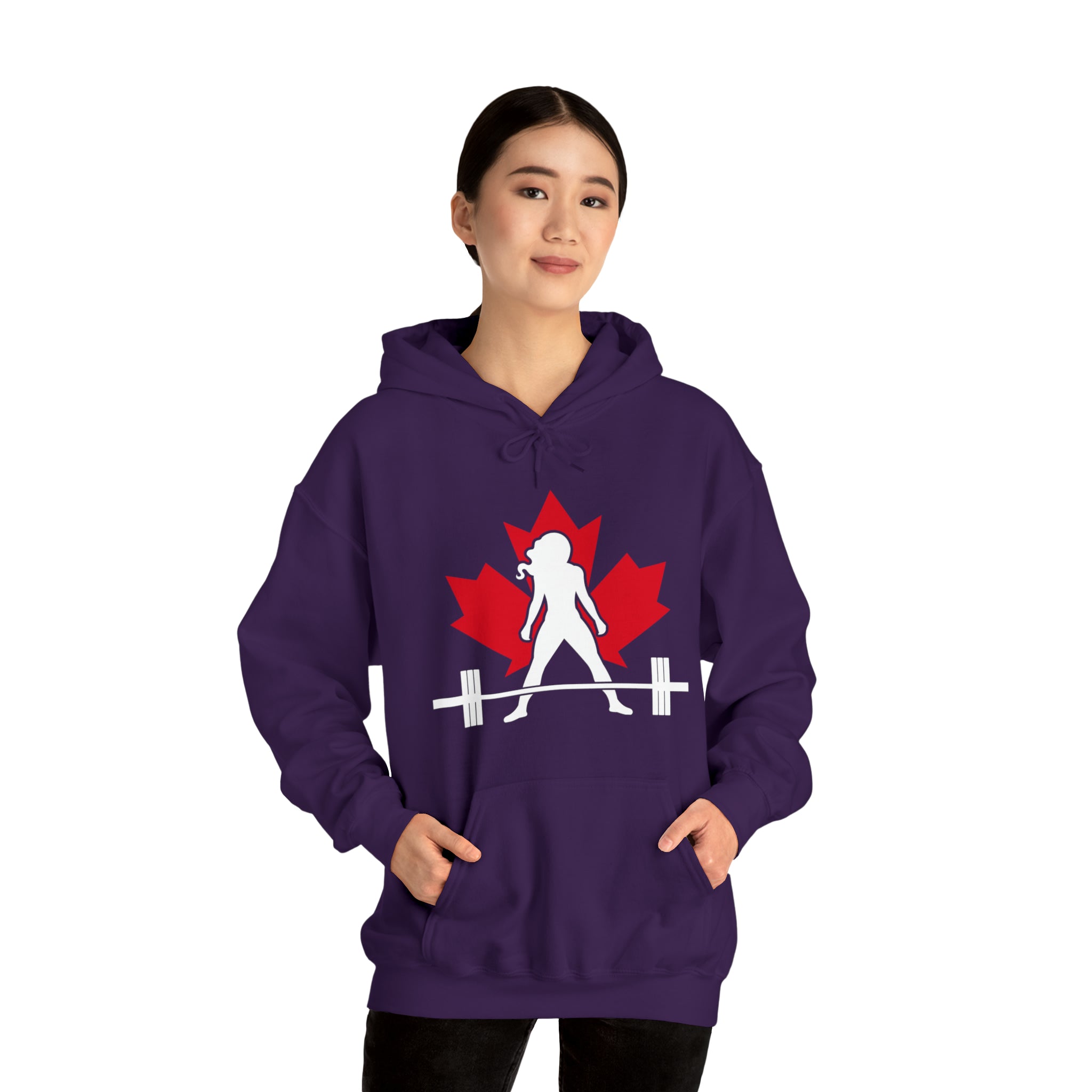 Unisex Heavy Blend Hooded Sweatshirt - Canada Dark Logo - Plain Back