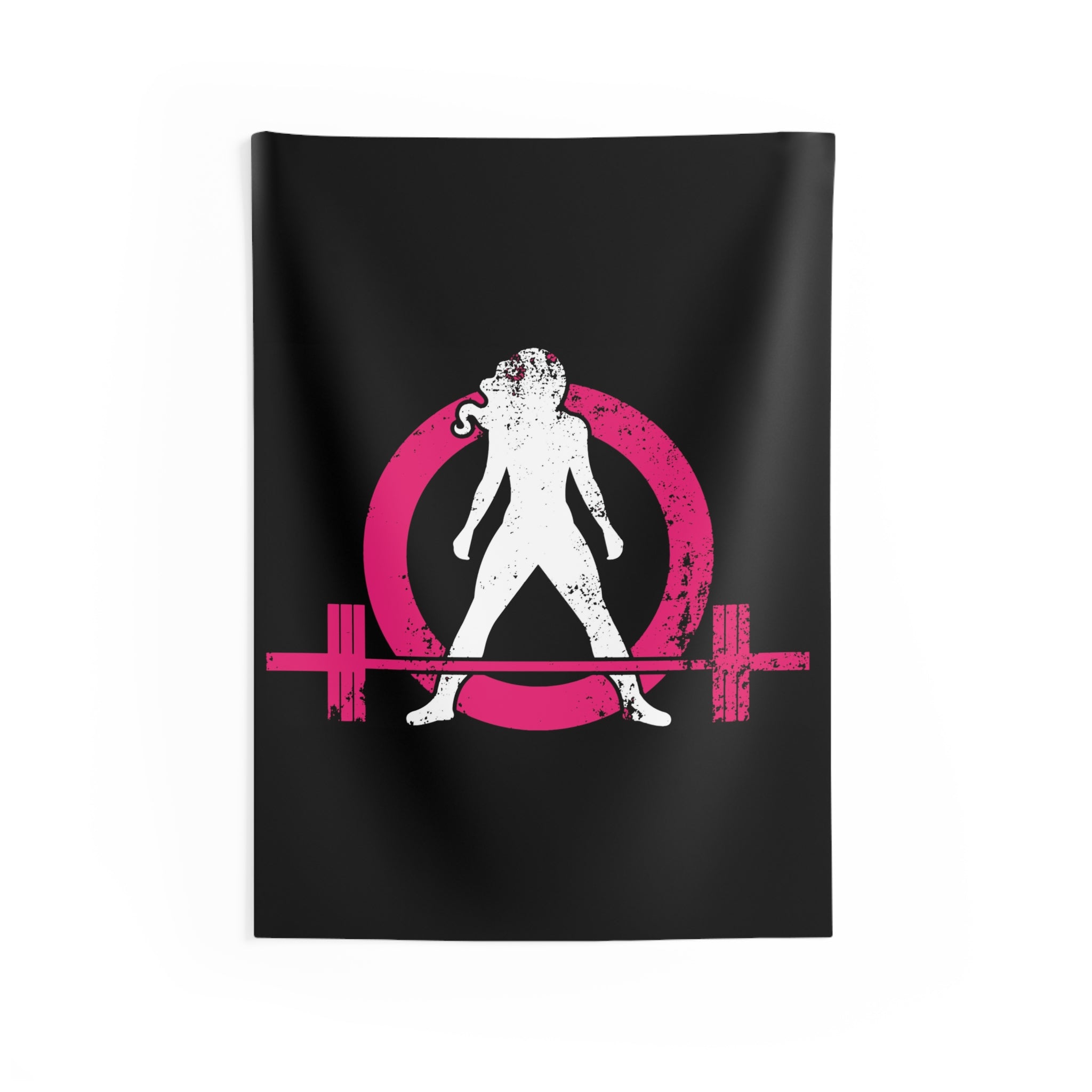 Indoor Wall Tapestries - Black - Color Distressed Logo