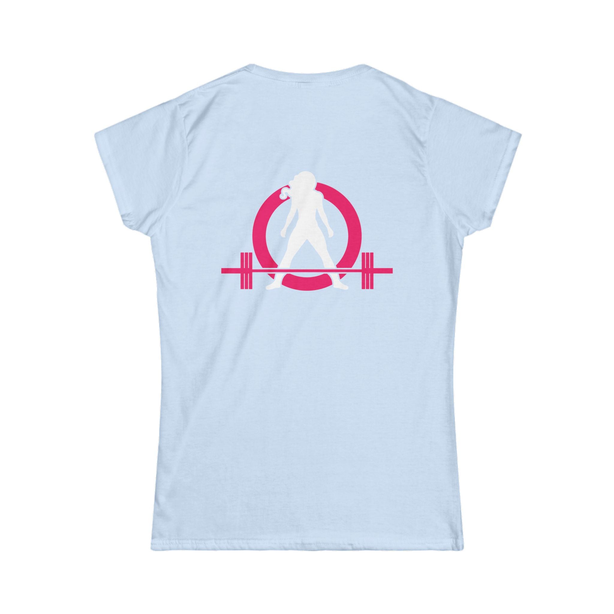 Coffee & A Barbell - Women's Softstyle Tee - Front Logo & Color Back
