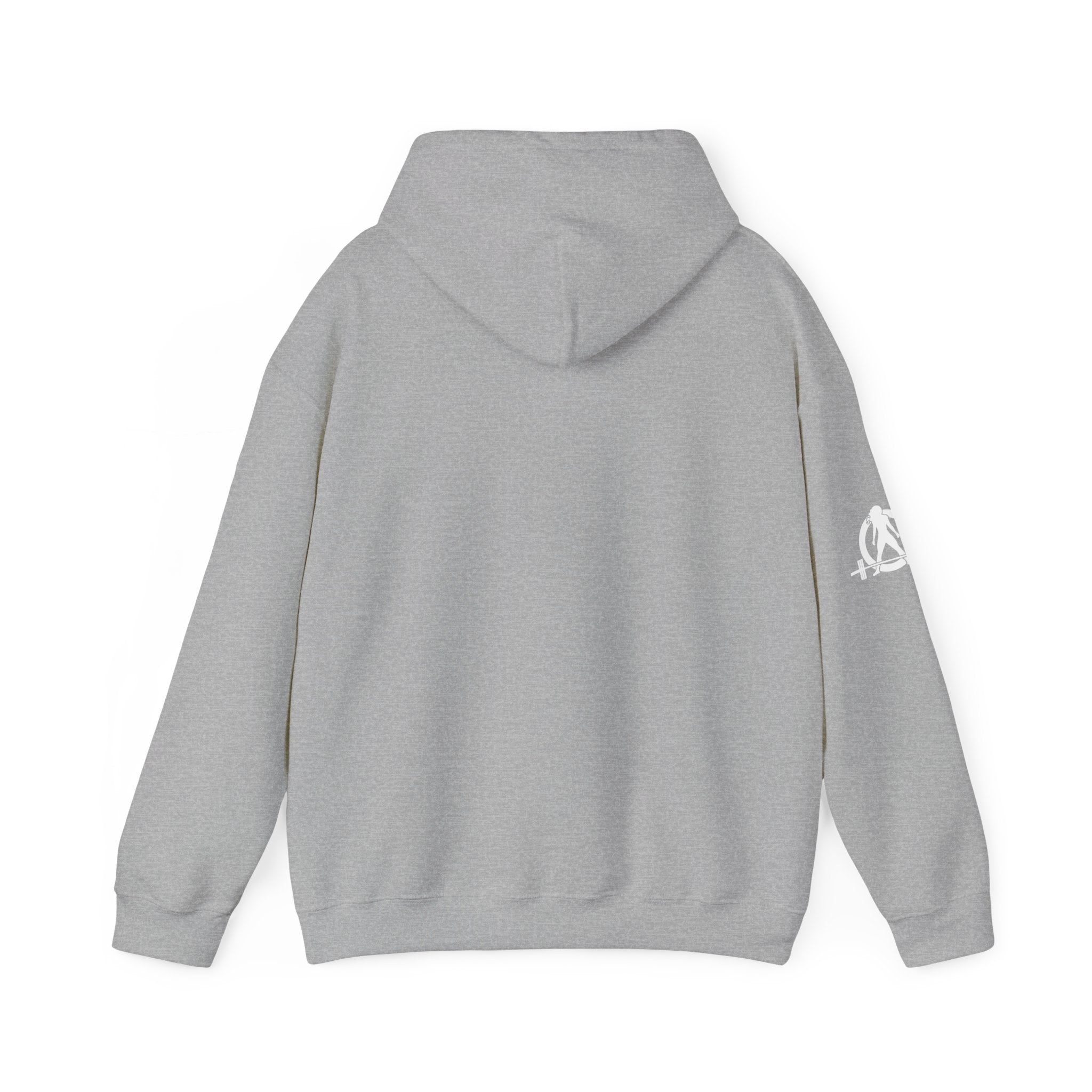 USA Barbell - Unisex Heavy Blend Hooded Sweatshirt  - Front White Logo