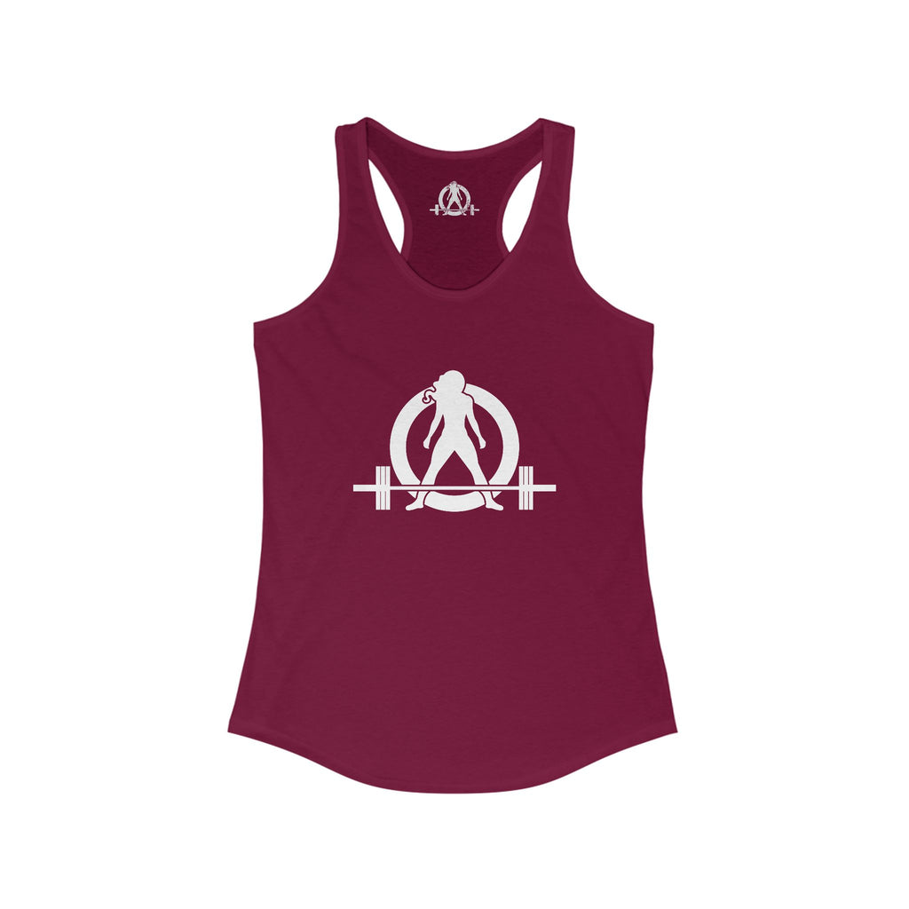Strong Not Skinny - Women's Ideal Racerback Tank - Logo On Front & Back