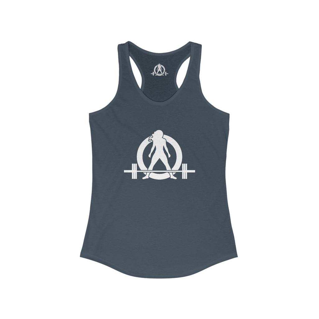 Strong Not Skinny - Women's Ideal Racerback Tank - Logo On Front & Back