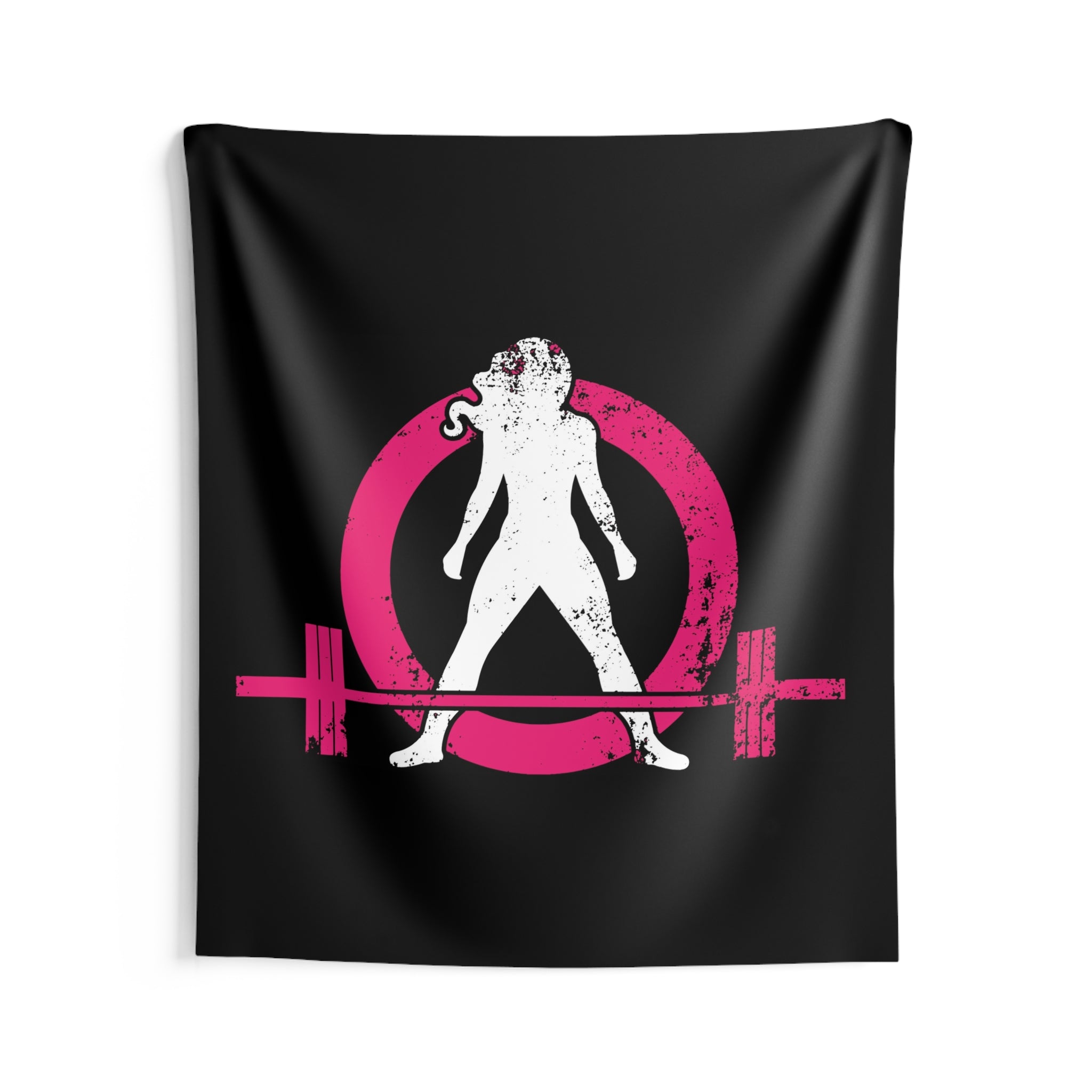 Indoor Wall Tapestries - Black - Color Distressed Logo