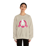 Distressed Logo - Unisex Heavy Blend™ Crewneck Sweatshirt - Inverted Color Logo