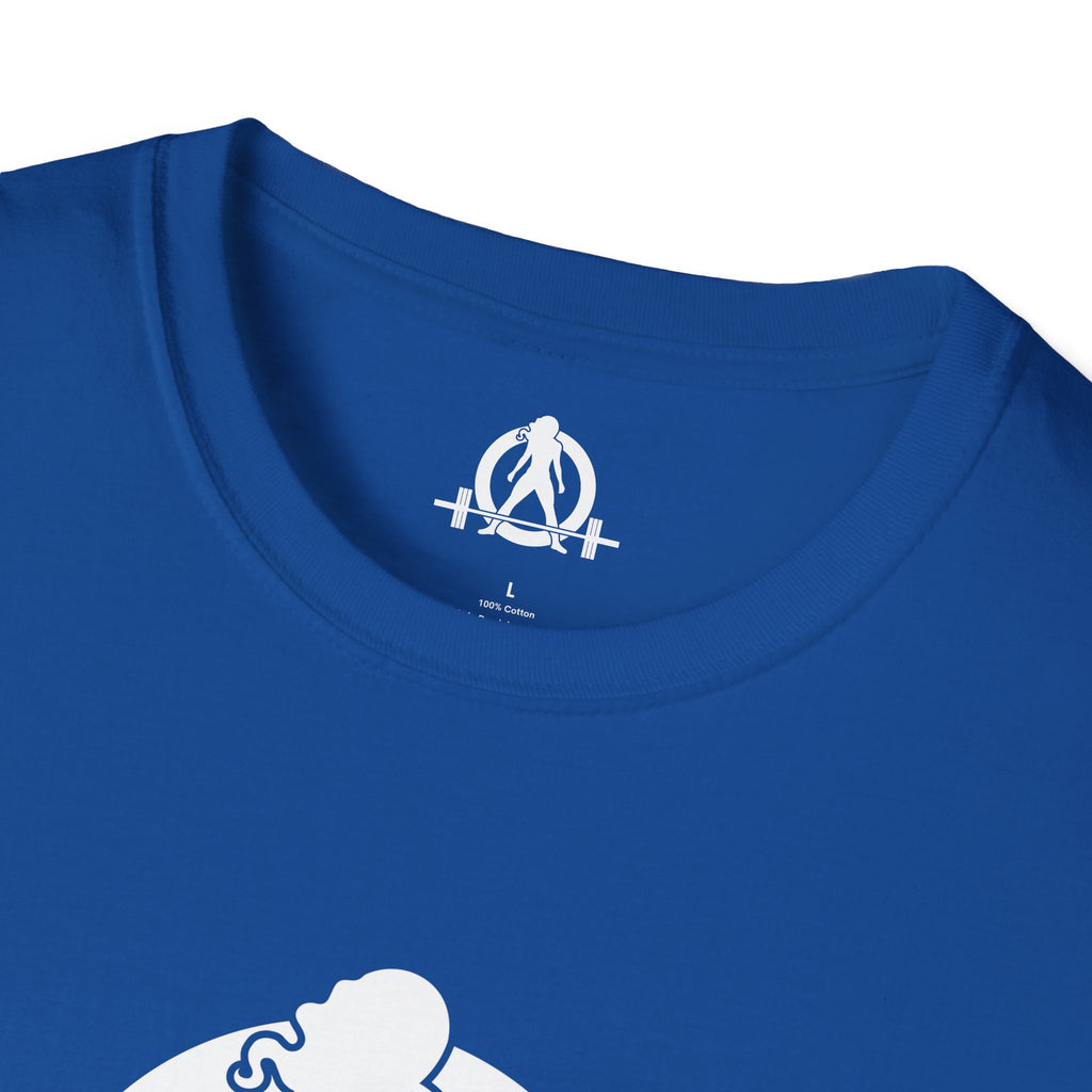 Cardio = Lift Weights Faster - Unisex Softstyle T-Shirt - Logo Front & Back