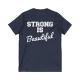 Strong Is Beautiful - Unisex Jersey Short Sleeve V-Neck Tee