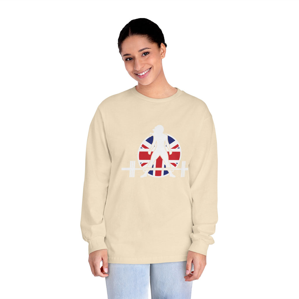 WWLW UK Logo - Unisex Long Sleeve T-Shirt - Black Logo Plain Back