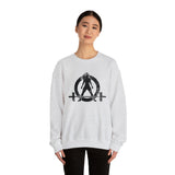 Distressed Logo - Unisex Heavy Blend™ Crewneck Sweatshirt - Black Logo