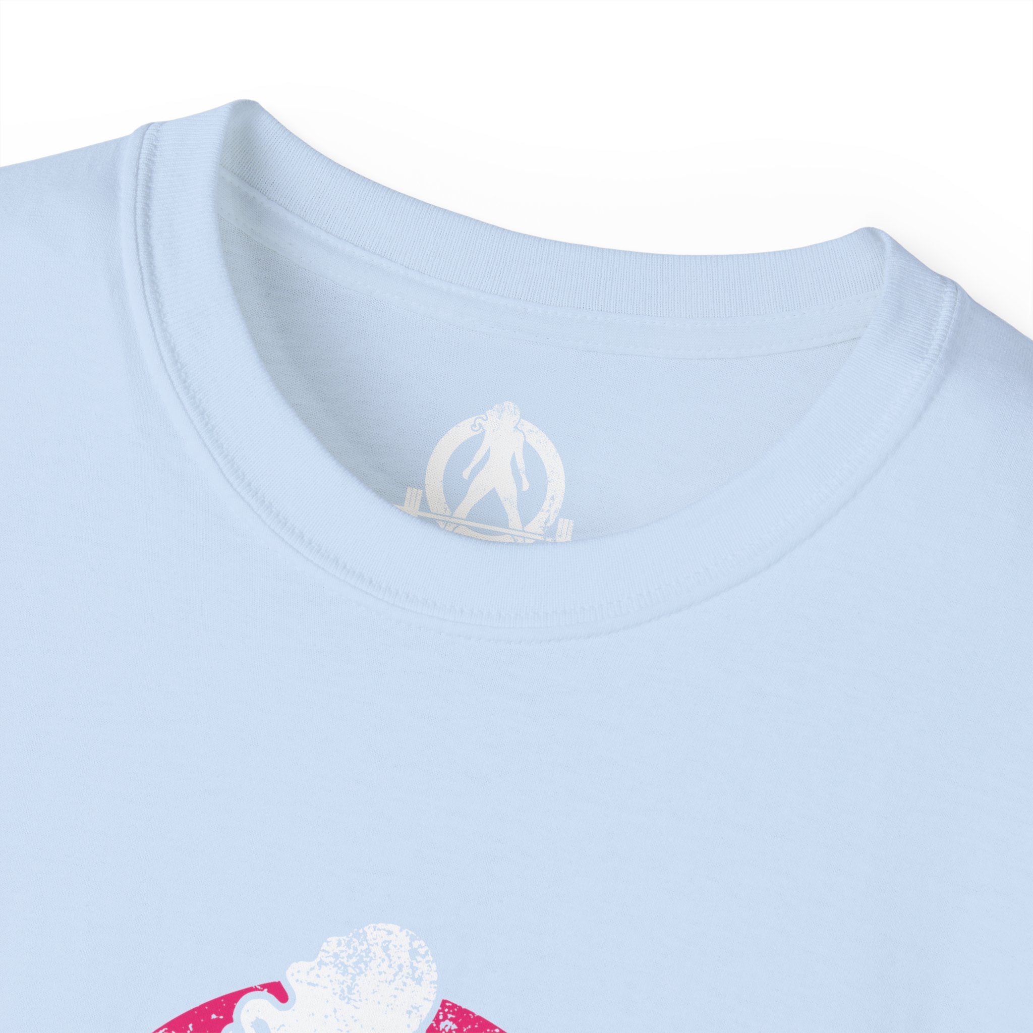 Distressed - Unisex Ultra Cotton Tee - Inverted Color Logo - Plain Back (BEST SELLER)