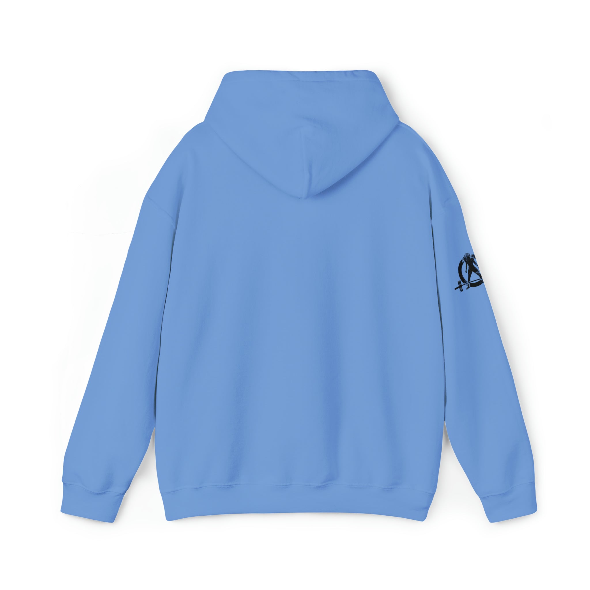 I Could Deadlift You. - Unisex Heavy Blend Hooded Sweatshirt - Black Logo - Right Shoulder - Plain Back